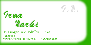 irma marki business card